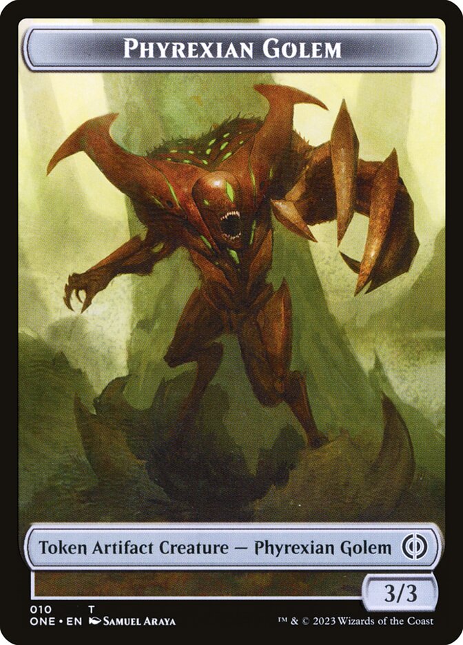 Phyrexian Goblin // Phyrexian Golem Double-Sided Token [Phyrexia: All Will Be One Tokens] | Black Swamp Games