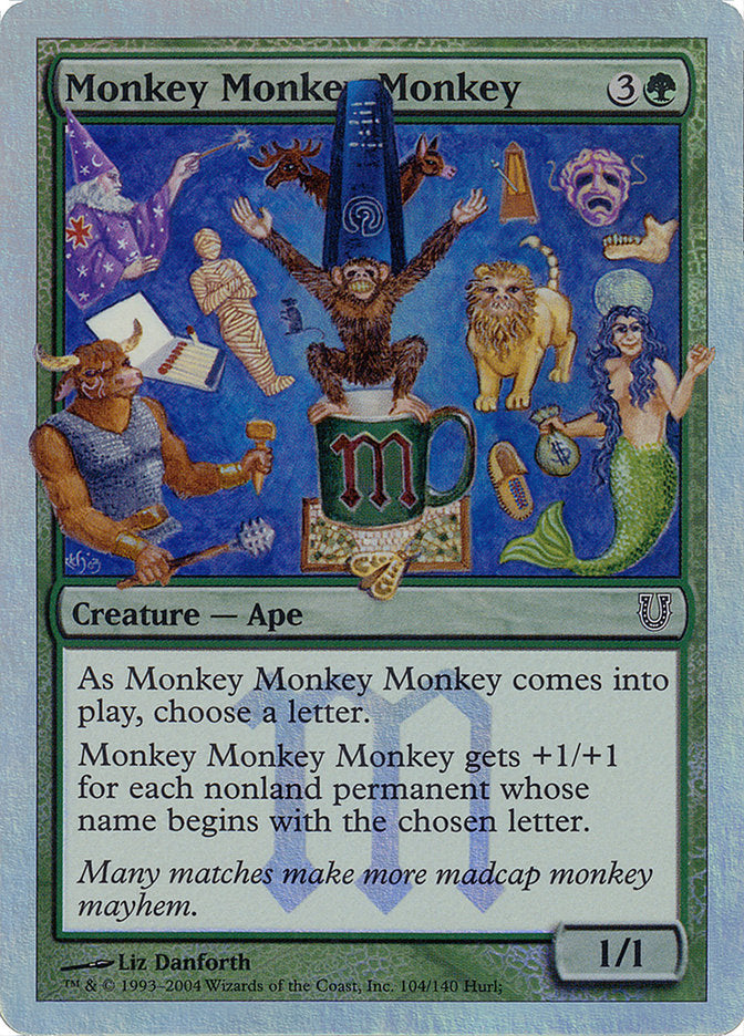 Monkey Monkey Monkey (Alternate Foil) [Unhinged] | Black Swamp Games