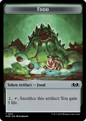 Human // Food (0011) Double-Sided Token [Wilds of Eldraine Tokens] | Black Swamp Games