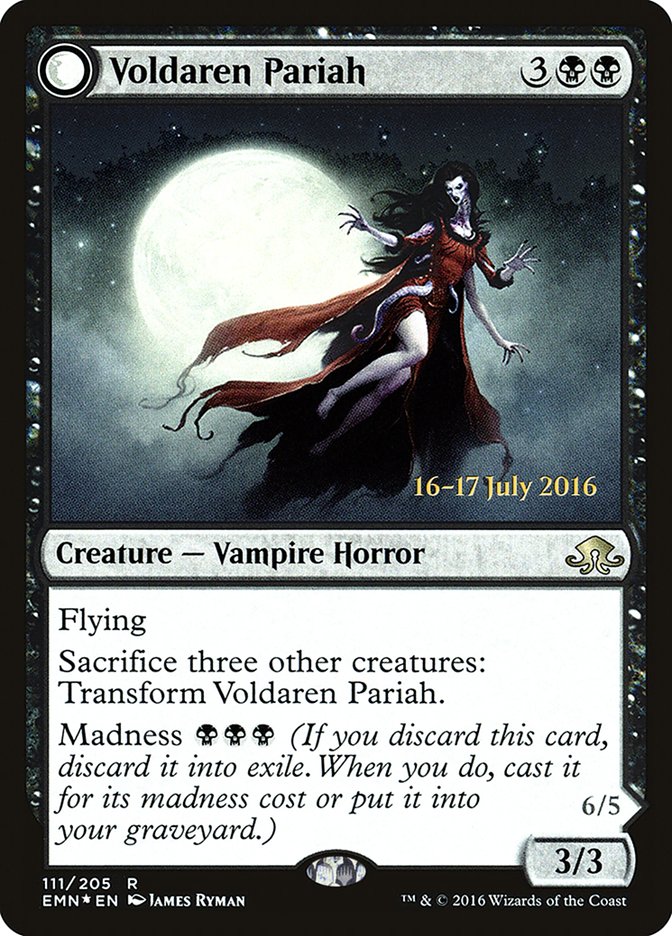 Voldaren Pariah // Abolisher of Bloodlines [Eldritch Moon Prerelease Promos] | Black Swamp Games