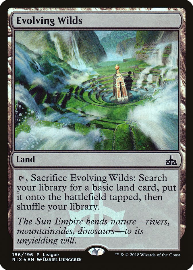 Evolving Wilds (League) [Rivals of Ixalan Promos] | Black Swamp Games