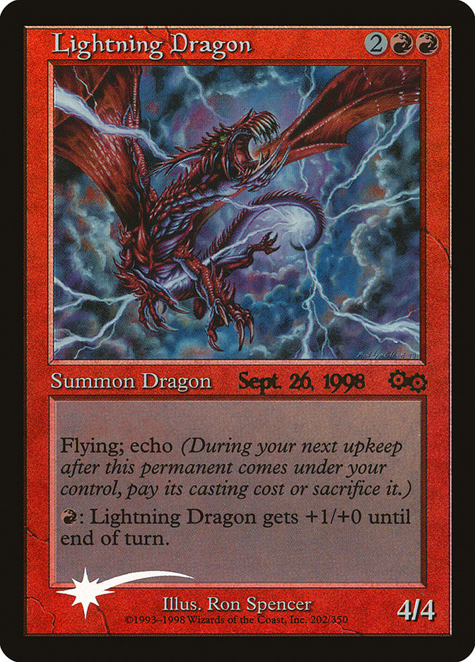 Lightning Dragon [Urza's Saga Promos] | Black Swamp Games