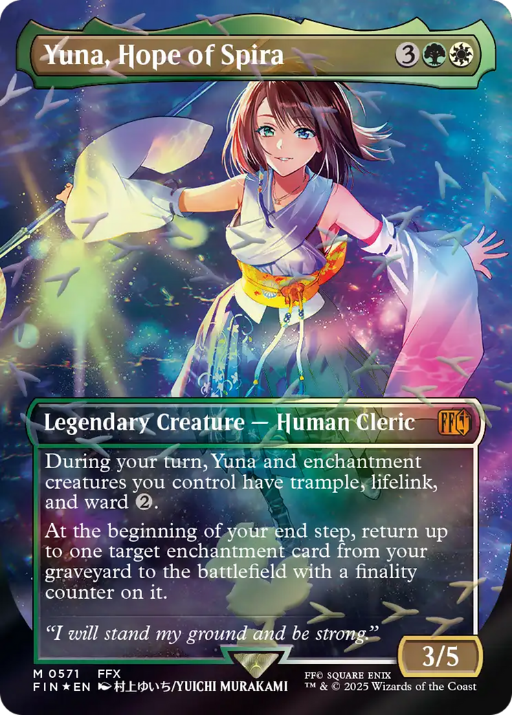 Yuna, Hope of Spira (Borderless) (Chocobo Track Foil) [FINAL FANTASY] | Black Swamp Games