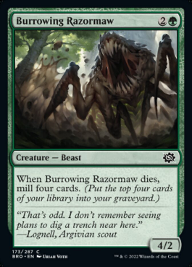 Burrowing Razormaw [The Brothers' War] | Black Swamp Games