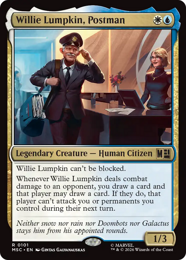 Willie Lumpkin, Postman (Surge Foil) [Marvel Super Heroes Commander] | Black Swamp Games