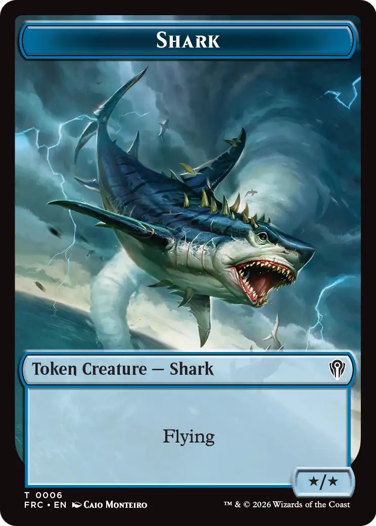 Soldier // Shark Double-Sided Token [Reality Fracture Commander Tokens] | Black Swamp Games