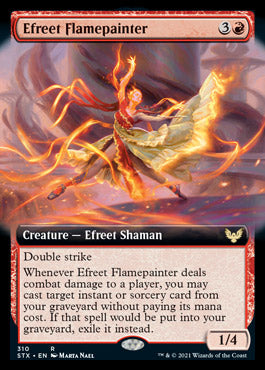 Efreet Flamepainter (Extended Art) [Strixhaven: School of Mages] | Black Swamp Games