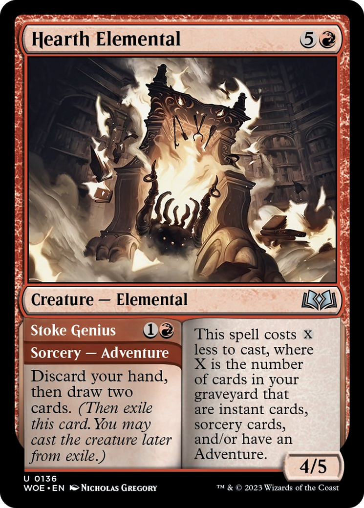 Hearth Elemental // Stoke Genius [Wilds of Eldraine] | Black Swamp Games