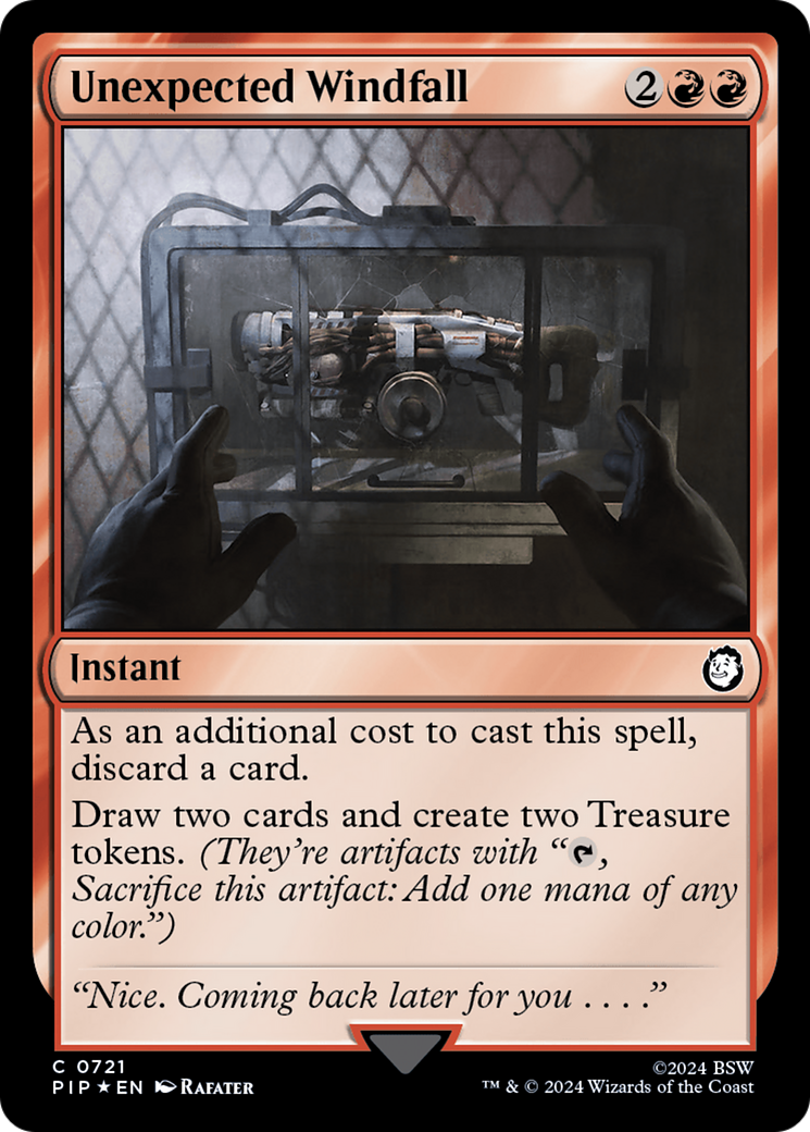 Unexpected Windfall (Surge Foil) [Fallout] | Black Swamp Games