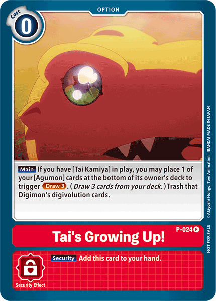 Tai's Growing Up! [P-024] [Promotional Cards] | Black Swamp Games