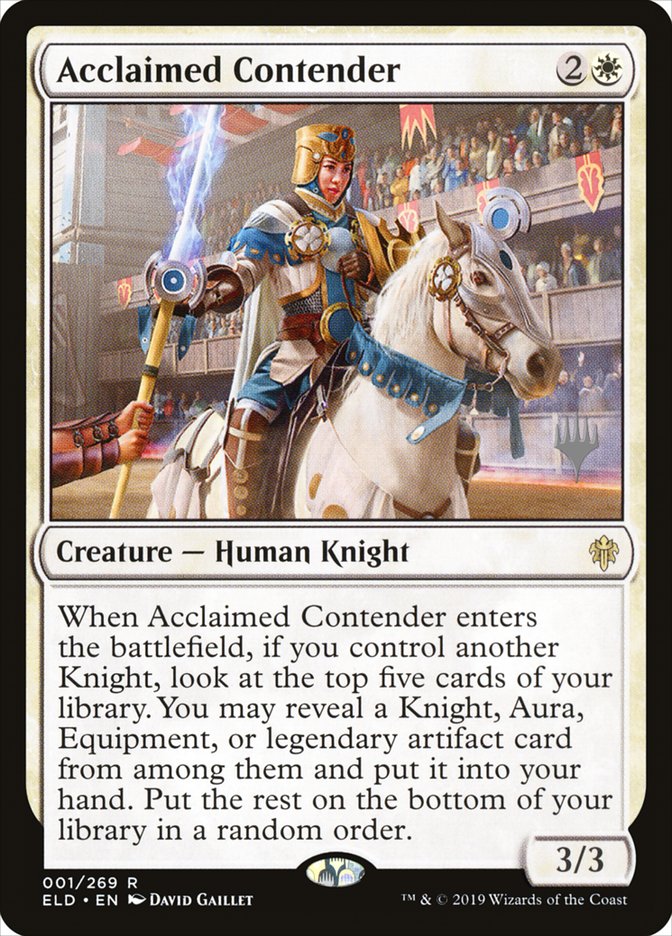 Acclaimed Contender (Promo Pack) [Throne of Eldraine Promos] | Black Swamp Games