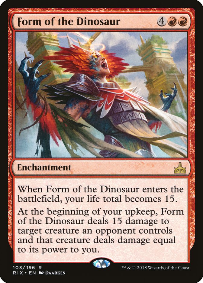 Form of the Dinosaur [Rivals of Ixalan] | Black Swamp Games
