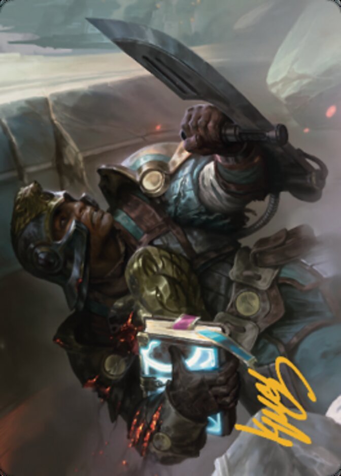 Retrieval Agent Art Card (Gold-Stamped Signature) [The Brothers' War Art Series] | Black Swamp Games