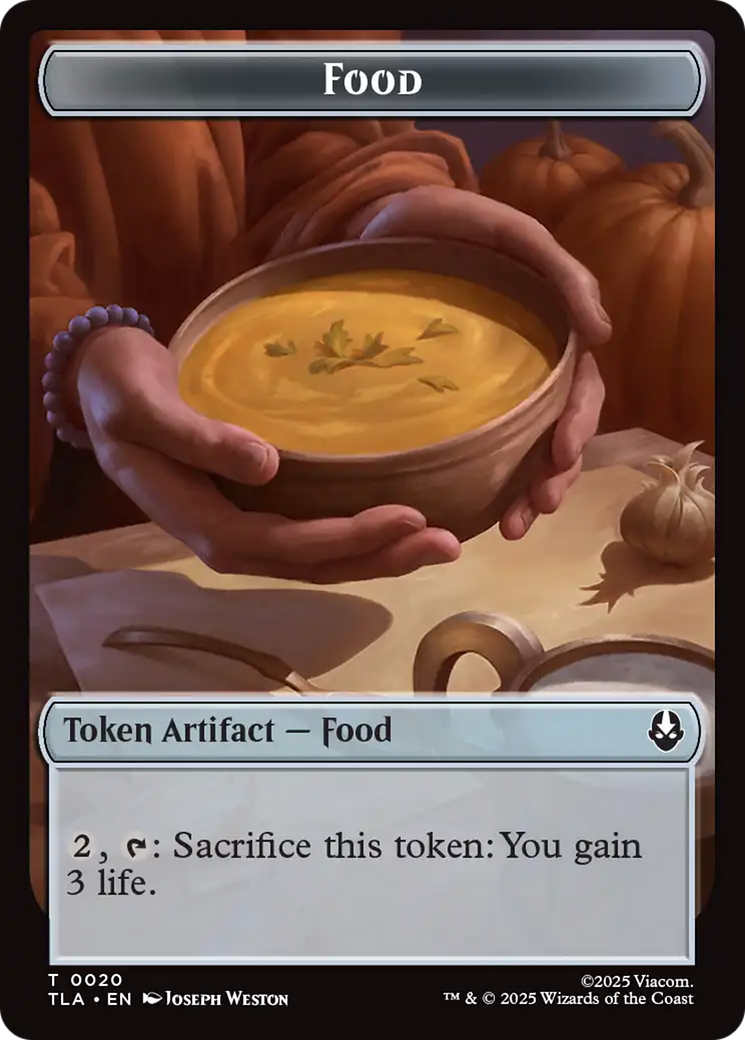Food (0020) // Ally (0007) Double-Sided Token [Avatar: The Last Airbender Tokens] | Black Swamp Games