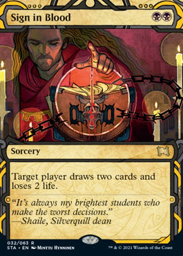 Sign in Blood (Foil Etched) [Strixhaven: Mystical Archive] | Black Swamp Games