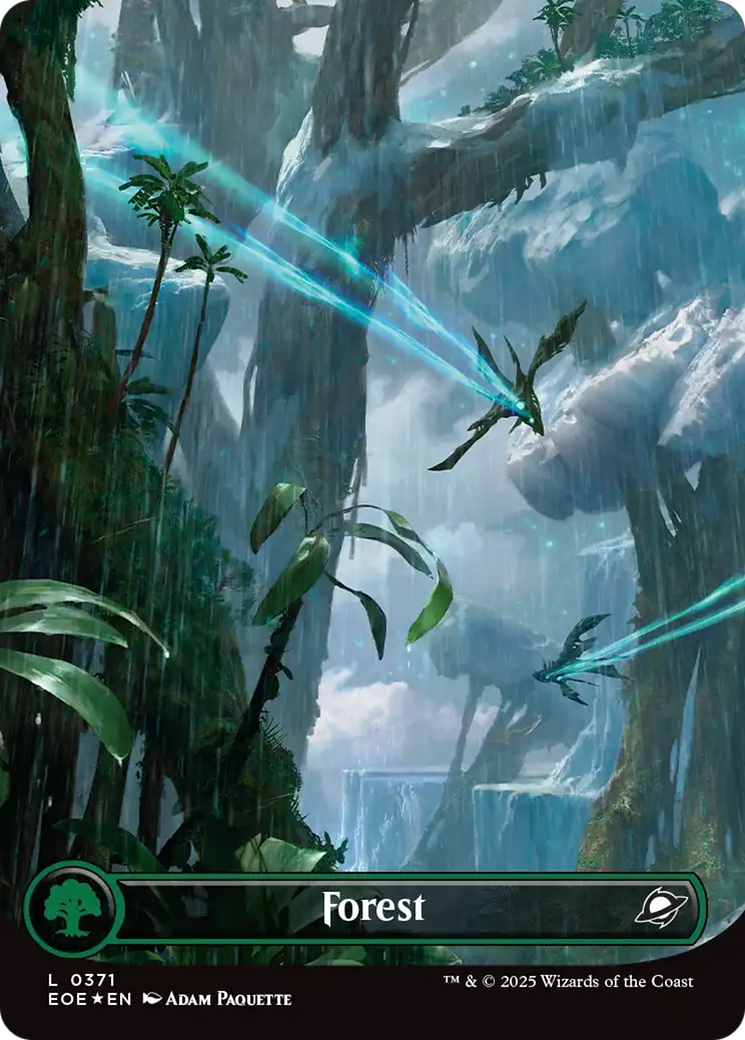Forest (0371) (Borderless) (Galaxy Foil) [Edge of Eternities] | Black Swamp Games