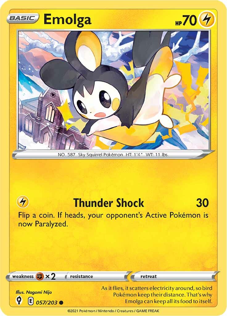 Emolga (057/203) [Sword & Shield: Evolving Skies] | Black Swamp Games