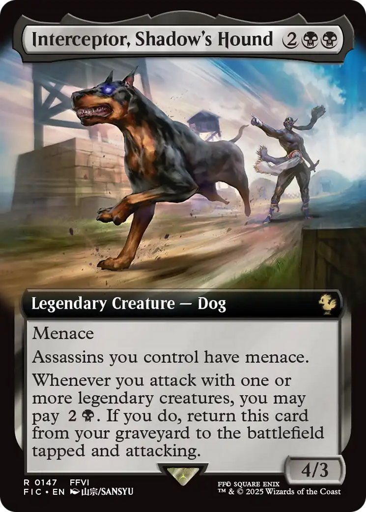 Interceptor, Shadow's Hound (Extended Art) [FINAL FANTASY Commander] | Black Swamp Games