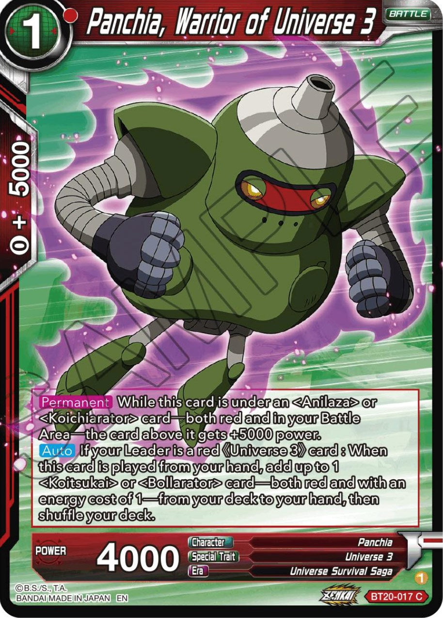 Panchia, Warrior of Universe 3 (BT20-017) [Power Absorbed] | Black Swamp Games
