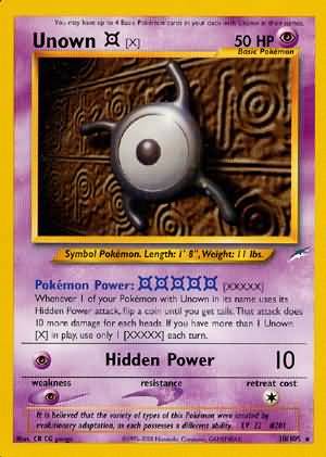 Unown [X] (30/105) [Neo Destiny Unlimited] | Black Swamp Games