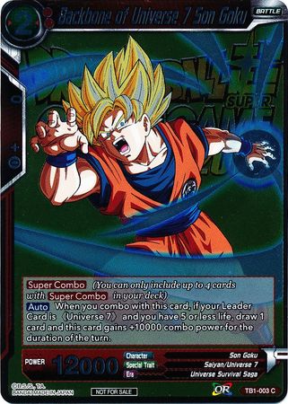 Backbone of Universe 7 Son Goku (Metallic Foil) (Event Pack 2018) (TB1-003) [Promotion Cards] | Black Swamp Games