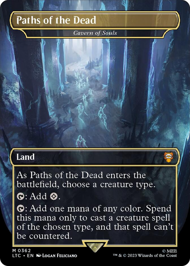 Paths of the Dead - Cavern of Souls (Borderless) (Surge Foil Realms and Relics) [The Lord of the Rings: Tales of Middle-Earth Commander] | Black Swamp Games