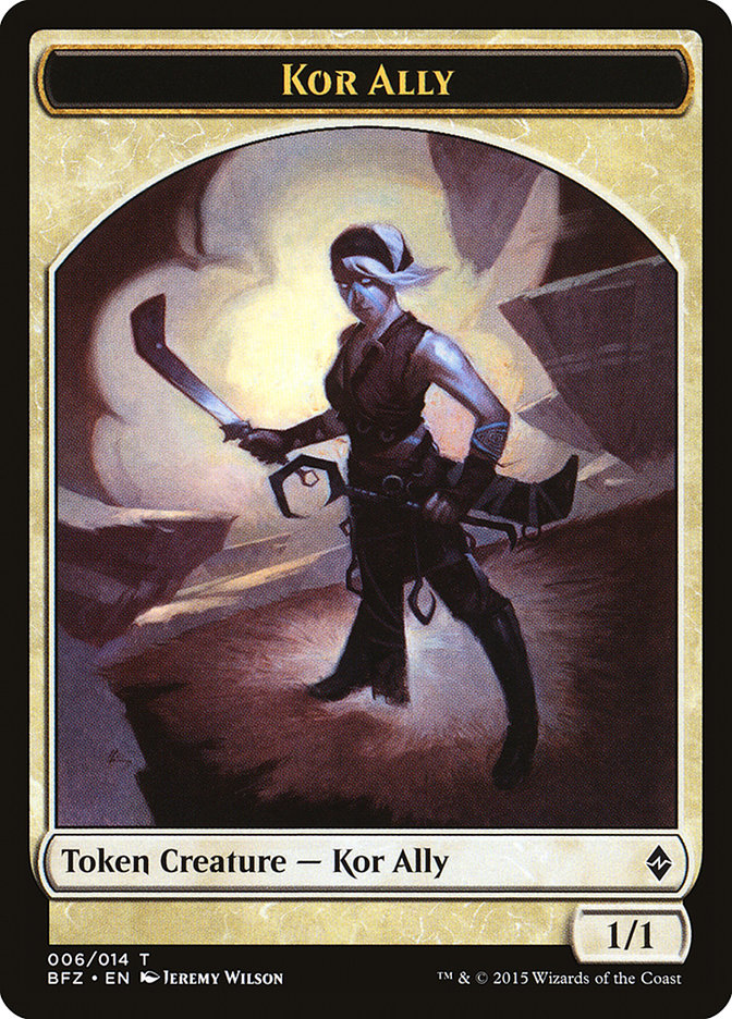 Kor Ally Token [Battle for Zendikar Tokens] | Black Swamp Games