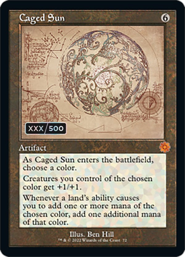 Caged Sun (Retro Schematic) (Serialized) [The Brothers' War Retro Artifacts] | Black Swamp Games