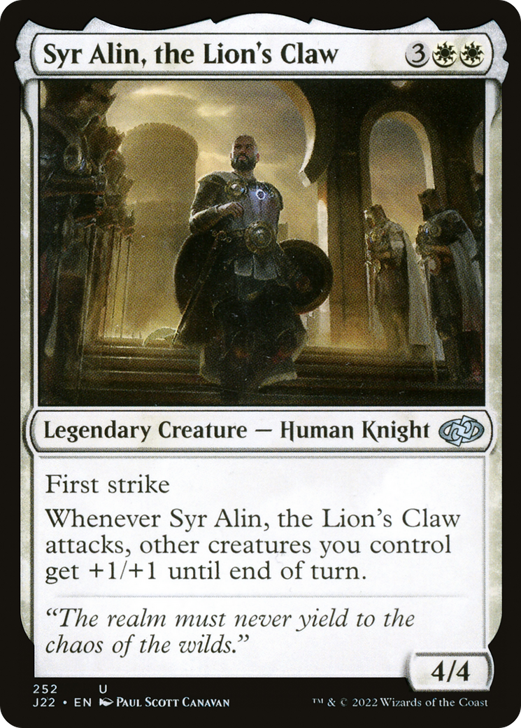Syr Alin, the Lion's Claw [Jumpstart 2022] | Black Swamp Games