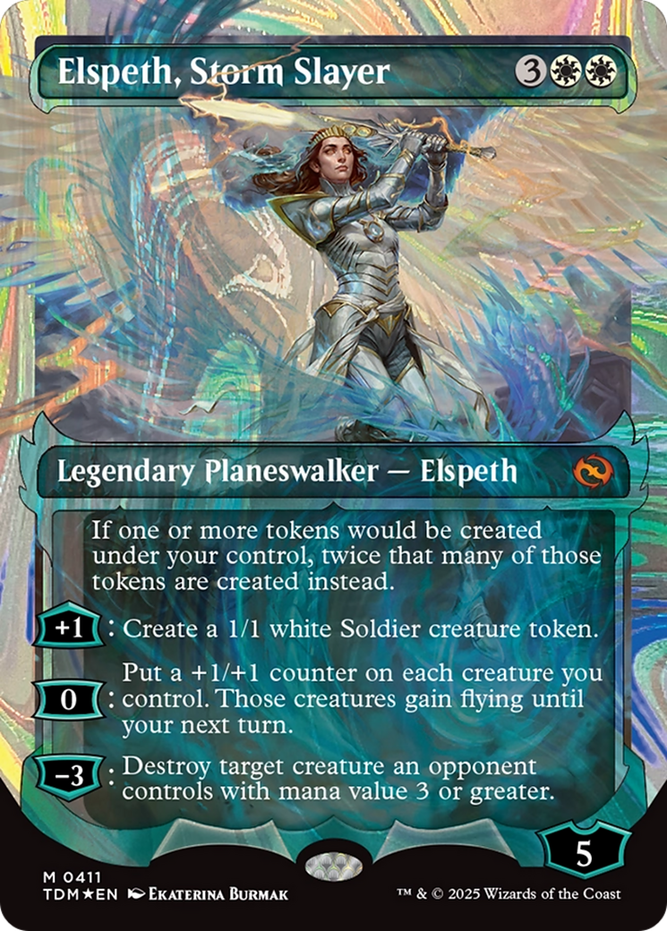 Elspeth, Storm Slayer (Showcase) (Halo Foil) [Tarkir: Dragonstorm] | Black Swamp Games