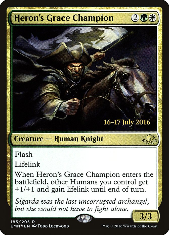Heron's Grace Champion [Eldritch Moon Prerelease Promos] | Black Swamp Games