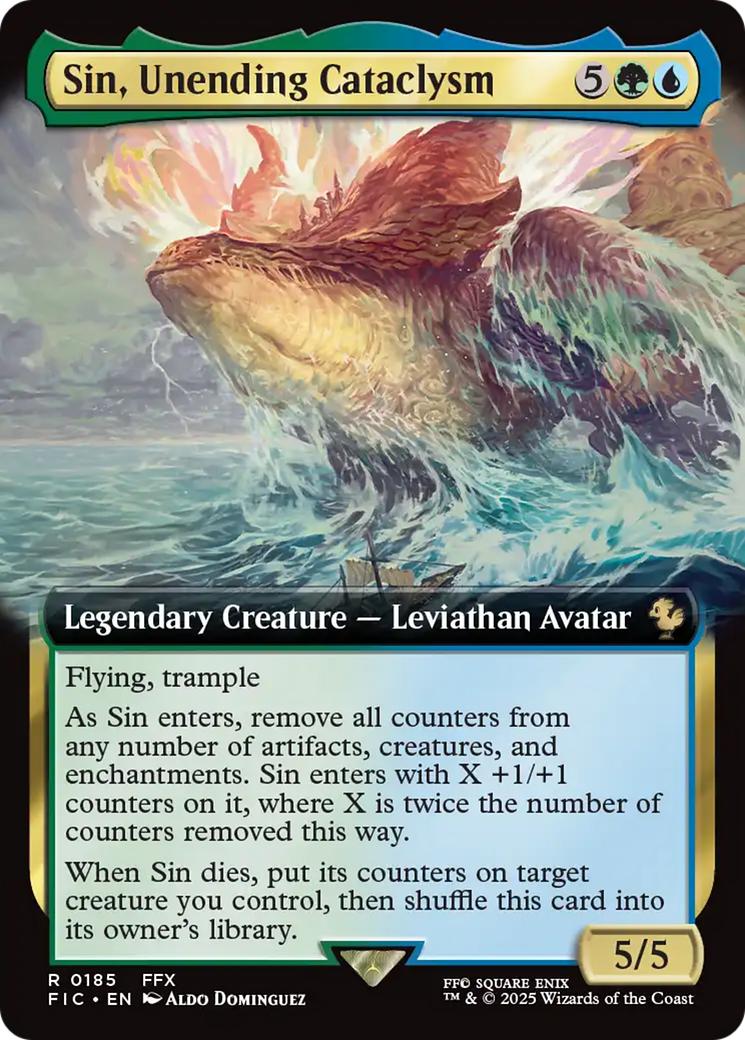Sin, Unending Cataclysm (Extended Art) [FINAL FANTASY Commander] | Black Swamp Games