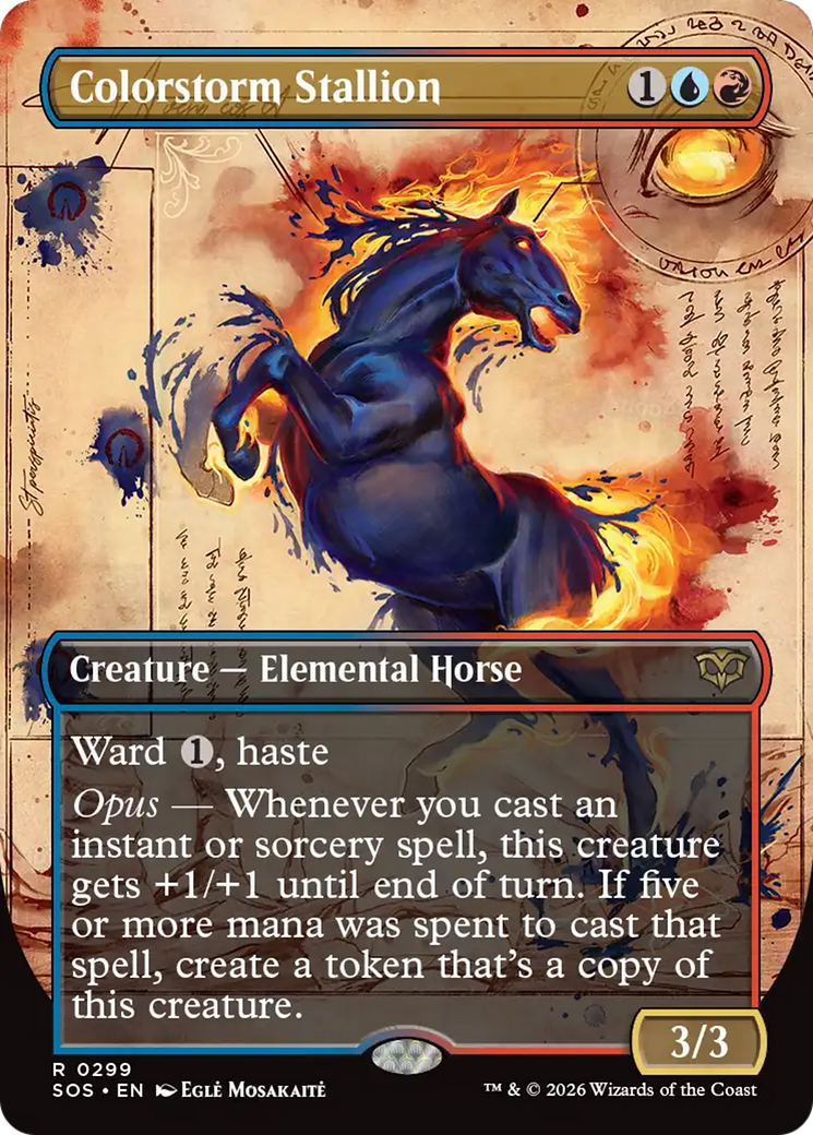Colorstorm Stallion (Borderless) [Secrets of Strixhaven] | Black Swamp Games