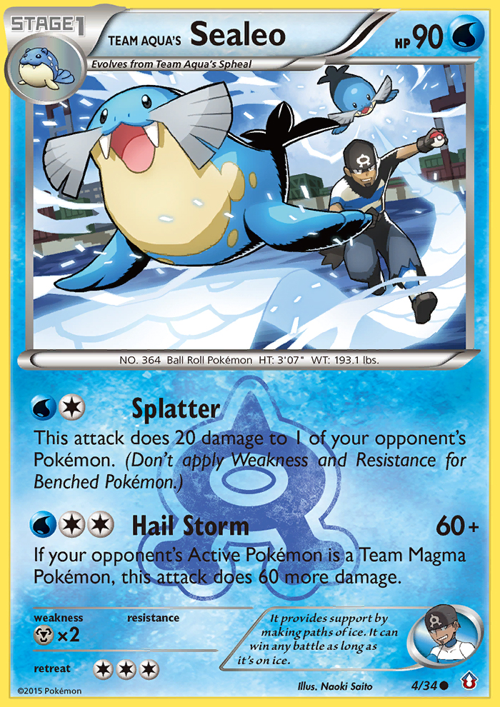 Team Aqua's Sealeo (4/34) [XY: Double Crisis] | Black Swamp Games