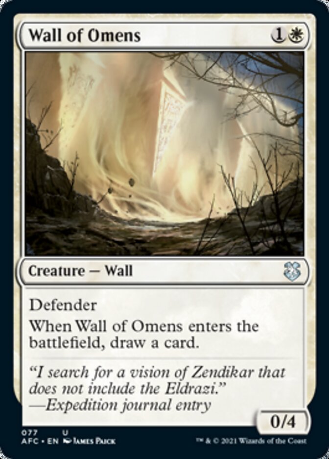 Wall of Omens [Dungeons & Dragons: Adventures in the Forgotten Realms Commander] | Black Swamp Games