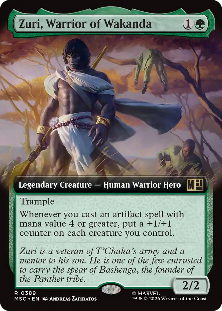 Zuri, Warrior of Wakanda (Extended Art) [Marvel Super Heroes Commander] | Black Swamp Games