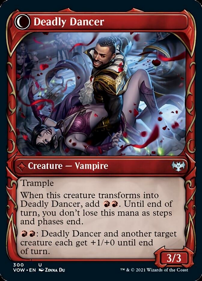 Alluring Suitor // Deadly Dancer (Showcase Fang Frame) [Innistrad: Crimson Vow] | Black Swamp Games