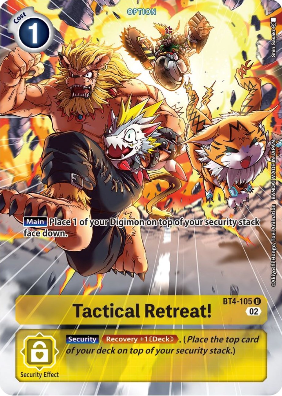 Tactical Retreat! [BT4-105] (Alternate Art) [Starter Deck: Beelzemon Advanced Deck Set] | Black Swamp Games