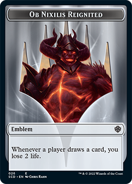 Ob Nixilis Reignited // Ob Nixilis Reignited Double-Sided Token [Starter Commander Decks] | Black Swamp Games