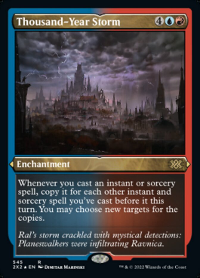 Thousand-Year Storm (Foil Etched) [Double Masters 2022] | Black Swamp Games