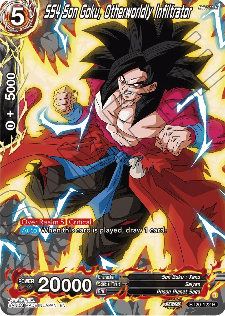 SS4 Son Goku, Otherworldly Infiltrator (Silver Foil) (BT20-122) [Power Absorbed] | Black Swamp Games