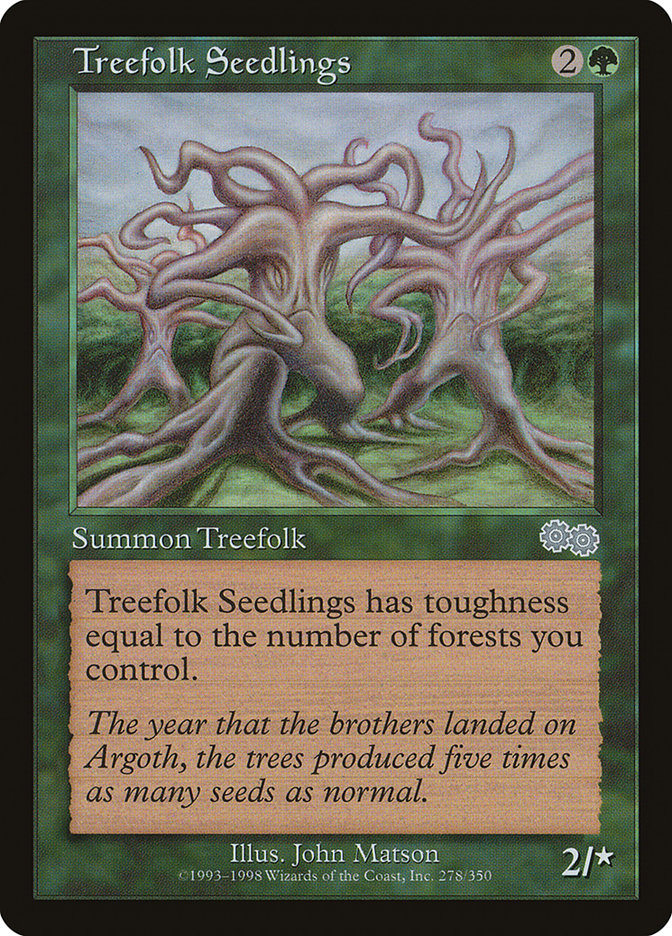 Treefolk Seedlings [Urza's Saga] | Black Swamp Games