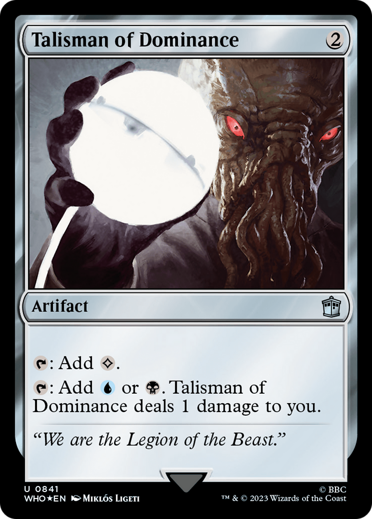 Talisman of Dominance (Surge Foil) [Doctor Who] | Black Swamp Games