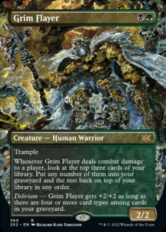 Grim Flayer (Borderless Alternate Art) [Double Masters 2022] | Black Swamp Games