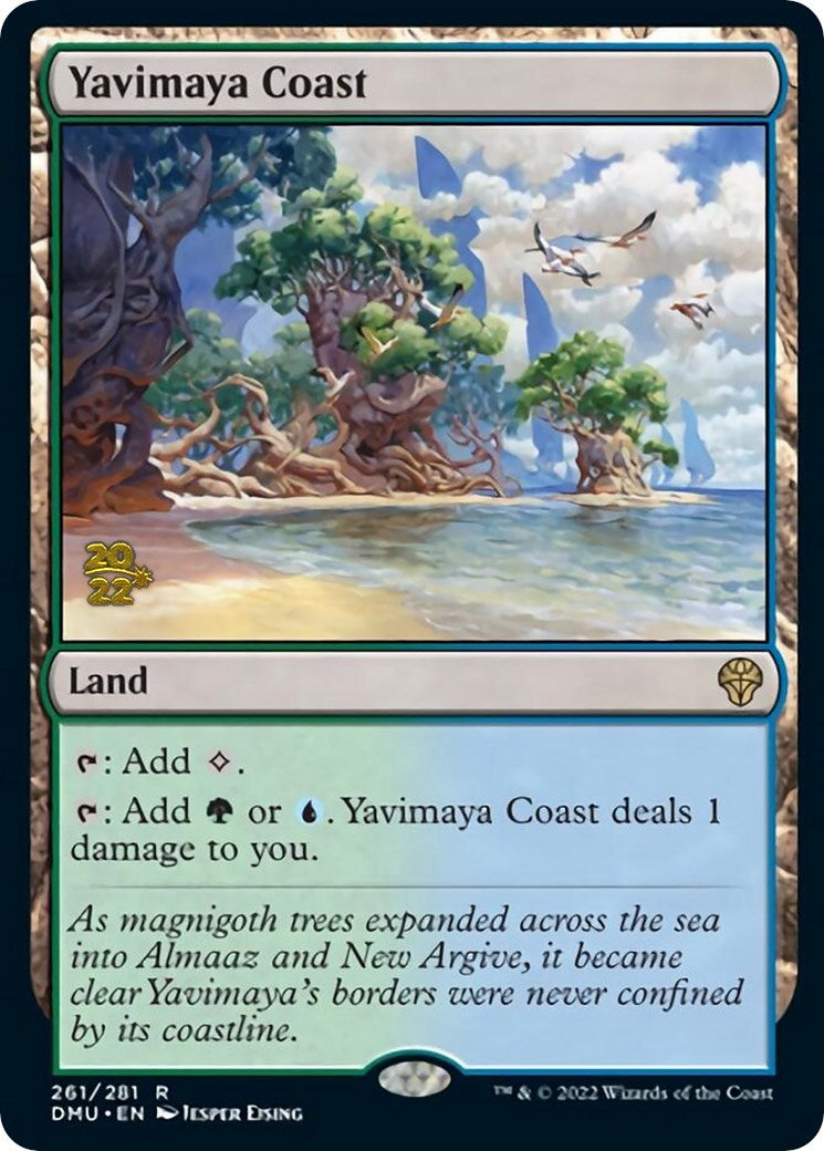 Yavimaya Coast [Dominaria United Prerelease Promos] | Black Swamp Games