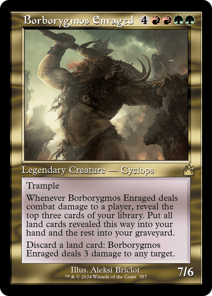 Borborygmos Enraged (Retro Frame) [Ravnica Remastered] | Black Swamp Games