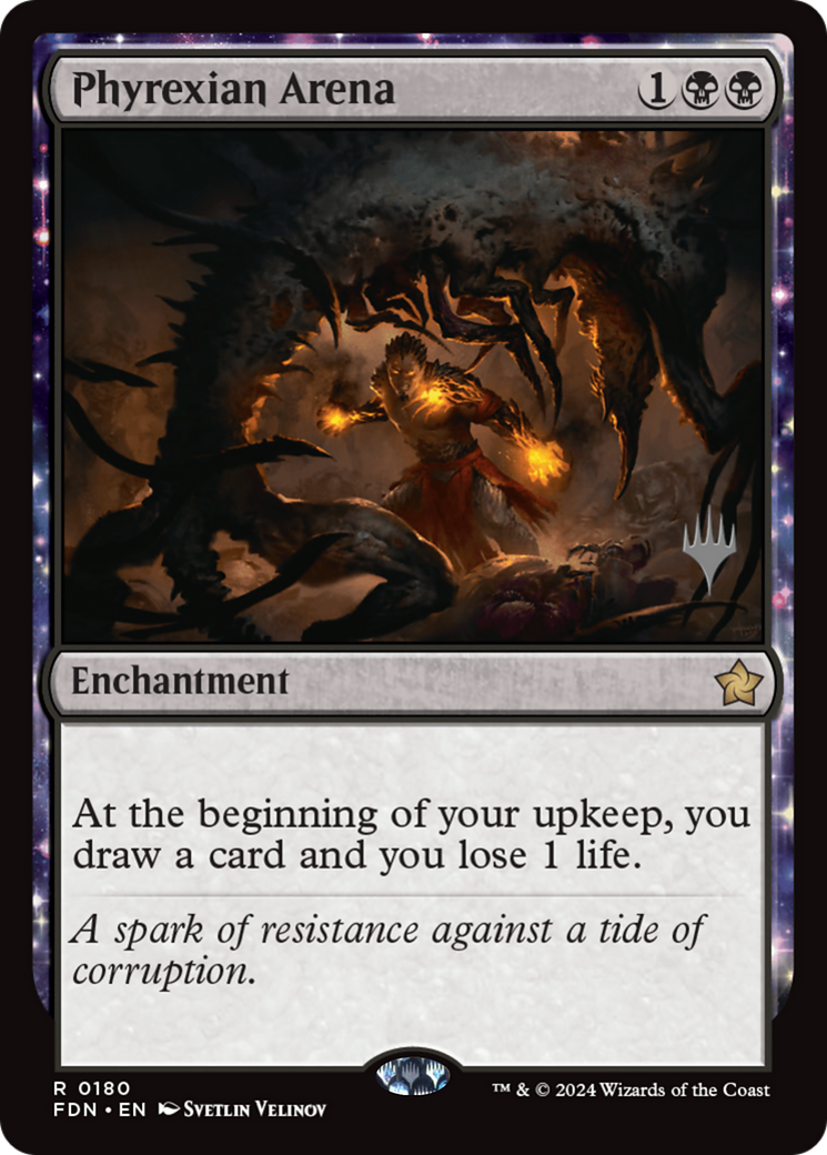 Phyrexian Arena [Foundations Promos] | Black Swamp Games