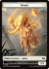 Spirit (0008) // Spirit (0009) Double-Sided Token [Tarkir: Dragonstorm Tokens] | Black Swamp Games