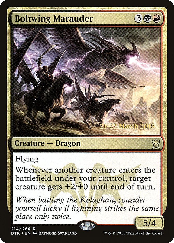 Boltwing Marauder [Dragons of Tarkir Prerelease Promos] | Black Swamp Games