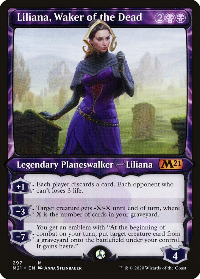 Liliana, Waker of the Dead (Showcase) [Core Set 2021] | Black Swamp Games